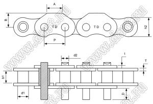 21-06B-F1 цепь приводная; P=9,525мм