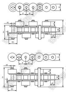 12-08B-PSR цепь приводная; P=12,700мм