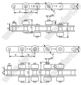 17-C212AHL-С2062H цепь приводная; P=39,10мм; D=30,00мм