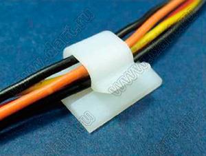 WCL-31(3M) зажим кабеля на самоклеящейся площадке; 29,4x19,0мм; натуральный/черный; нейлон-66 (UL)
