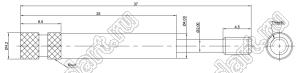 DS1045-11 винт удлиненный UNC#4-40 для разъемов D-SUB; L=37,0мм; латунь никелированная