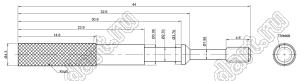 DS1045-12 винт удлиненный UNC#4-40 для разъемов D-SUB; L=44,0мм; латунь никелированная