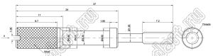 DS1045-10 винт удлиненный UNC#4-40 для разъемов D-SUB; UNC#4-40; L=37,0мм; сталь