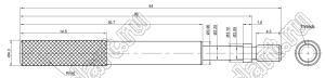 DS1045-13 винт удлиненный UNC#4-40 для разъемов D-SUB; L=44,0мм; латунь никелированная