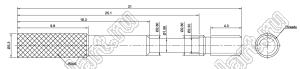 DS1045-08 винт удлиненный UNC#4-40 для разъемов D-SUB; L=31,0мм; латунь никелированная