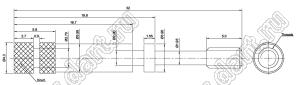 DS1045-09 винт удлиненный UNC#4-40 для разъемов D-SUB; L=32,0мм; латунь никелированная