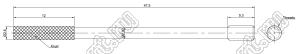 DS1045-16 винт удлиненный UNC#4-40 для разъемов D-SUB; L=47,5мм; латунь никелированная