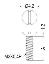 PF2-3.8F винт пластиковый; М2x0,4; A=3,8мм; нейлон-66 (UL); натуральный