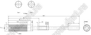 DS1045-18 винт удлиненный UNC#4-40 для разъемов D-SUB; L=50,8мм; латунь никелированная