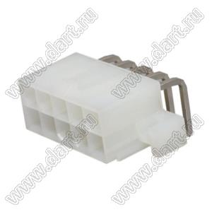 4200WR-L-2X05P (5569R-10, MF-10MRB, MF-2x5 MRB Mini-Fit Jr.™ MOLEX 39291108) вилка на плату угловая двухрядная с крепёжн. ушами; шаг 4,2мм; 2x5-конт.