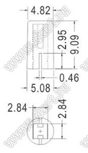 TSC-49 толкатель переключателя; АБС-пластик ABS (UL); черный