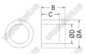 MIC-44 колпачок-втулка для микрофона; резина NBR; черный