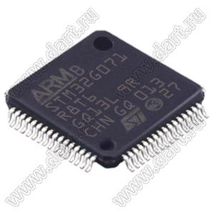 STM32G071R8T6 (LQFP-64) микроконтроллер 32-bit ARM® Cortex®-M0+; F=64MHz; HDMI-CEC, I²C, IrDA, LINbus, SPI, UART/USART, USB; Brown-out Detect/Reset, DMA, I&sup2;S, POR, PWM, WDT; I/O=60шт; FLASH 64KB (64Kx8); EEPROM -; RAM 36Kx8; Uпит.=1,7...3,6V; A/