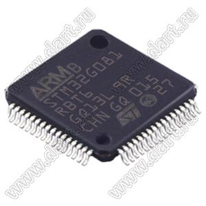 STM32G081RBT6 (LQFP-64) микроконтроллер 32-bit ARM® Cortex®-M0+; F=64MHz; HDMI-CEC, I²C, IrDA, LINbus, SPI, UART/USART, USB; Brown-out Detect/Reset, DMA, I&sup2;S, POR, PWM, WDT; I/O=60шт; FLASH 128KB (128Kx8); EEPROM -; RAM 36Kx8; Uпит.=1,7...3,6V; 