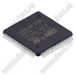 STM32F398VET6 (LQFP-100) микроконтроллер 32-bit ARM® Cortex®-M4; F=72MHz; CANbus, I²C, IrDA, LINbus, SPI, UART/USART, USB; DMA, POR, PWM, WDT; I/O=85шт; FLASH 512KB (512Kx8); EEPROM -; RAM 80Kx8; Uпит.=1,8...3,6V; A/D 38x12b; D/A 2x12b; генератор вну