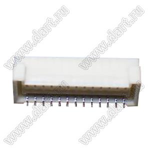SM26B-ZPDSS-TF вилка SMD двухрядная горизонтальная на плату; шаг 1,5мм; 2x13-конт.; медный сплав луженый / нейлон, цвет натуральный