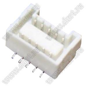 BM10B-ZPDSS-TF вилка SMD двухрядная вертикальная на плату; шаг 1,5мм; 2x5-конт.; медный сплав луженый / нейлон, цвет натуральный