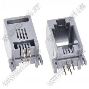 RJ11-4P4C-SOCKET разъем телефонный  RJ-11 на плату