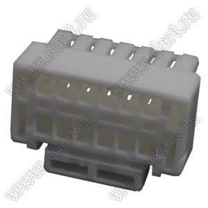 ZPDR-12V-S корпус двухрядной розетки на кабель; шаг 1,5мм; 2x6-конт.; полибутиентерефталат, цвет натуральный