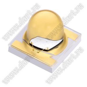 HYQ35G45N400KN-D1 светодиод ультрафиолетовый для поверхностного (SMD) монтажа; типоразмер 3535; 400...410нм; 3,0...3,4V; P=1300...1500мВт; 355мВт/ср; 120°; Pd=3мВт