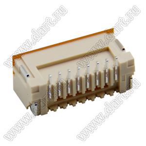 BM08B-ZESS-TBT вилка SMD вертикальная на плату; шаг 1,5мм; 8-конт.