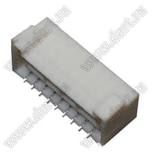 SM18B-ZPDSS-TF вилка SMD двухрядная горизонтальная на плату; шаг 1,5мм; 2x9-конт.; медный сплав луженый / нейлон, цвет натуральный