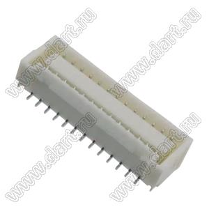 BM26B-ZPDSS-TF вилка SMD двухрядная вертикальная на плату; шаг 1,5мм; 2x13-конт.; медный сплав луженый / нейлон, цвет натуральный