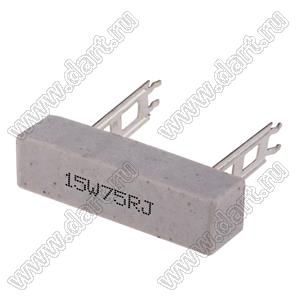 SQZ 15W 75R J (5%) резистор керамический; 15Вт; 75(Ом); 5%