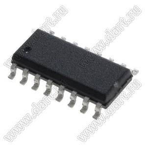 TPS2087DR (SOIC-16) микросхема 4 аналоговых переключателя; Uпит.=2,7...5,5В; Imax=0,5А; R=80…165мОм; Tраб. 0...+85°C