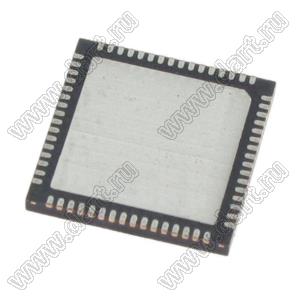 PIC32MX320F128H-80I/MR (QFN-64) микросхема 32-разрядный микроконтроллер с графическим интерфейсом широкого применения; Uпит.=2,3...3,6В; Tраб. -40...+85°C; FLASH 128+12; SRAM 16