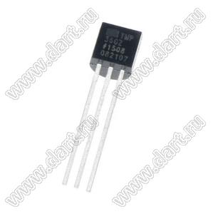 TMP35GT9Z (TO-92) датчик температуры низковольтный; Uпит.=2,7... 5,5В; Tраб. +10…+125°C; ±3,0 (°C при 25°C)