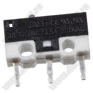 DM3-00P (DM3-00P-110G) микропереключатель концевой без рычага (110 гс)