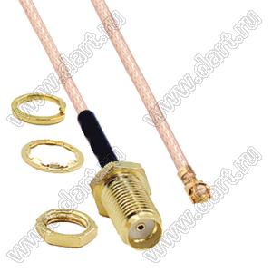 89761-3412 SMA-K_IPX/UFL 1.13 RG178 73116-0047 MOLEX CABLE L=100mm кабельный переходник высокочастотный (ВЧ); длина 100мм