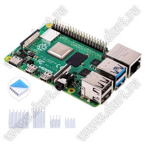 Raspberry Pi 4B 8GB плата микрокомпьютера; оперативная память 8 GB LPDDR4 SDRAM