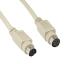 MINI-DIN8-Cable-Male-to-Female-0.5m кабель с разьёмами  minidin 8P, вилка/розетка, длина 0.5м, серый