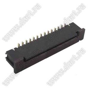 2-1734742-8 соединитель SMD для шлейфа, расположжение контактов типа ZIF; P=0,5мм; вертикальный вход; 28-конт.