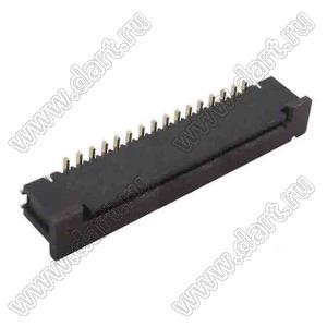 3-1734742-2 соединитель SMD для шлейфа, расположжение контактов типа ZIF; P=0,5мм; вертикальный вход; 32-конт.