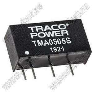 TMA0505S преобразователь постоянного напряжения (DC-DC); Uвх=5В; Uвых=5В; Iвых=200мА; КПД 71%