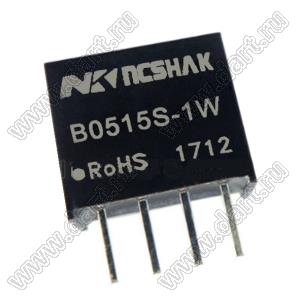 B0515S-1W преобразователь постоянного напряжения (DC-DC); Uвх=5В; Uвых=15В; Iвых=65мА; КПД 78%