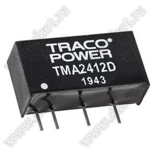 TMA2412D преобразователь постоянного напряжения (DC-DC); Uвх=24В; Uвых=±12В; Iвых=±40мА; КПД 79%