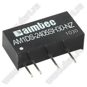 AM1DS-2405SH30-NZ модульный источник питания постоянного тока (DC/DC); Uвх=21,6...26,4В; Uвых=5В; Iвых=200мА; Uпр=3000; 1,0Вт