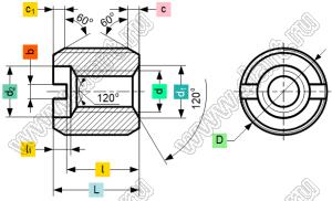 BL-M10-M12-L15.0SS втулка резьбовая ввертываемая без буртика; d=M10; D=M12; L=15мм (h14); сталь нержавеющая; сталь оцинкованная