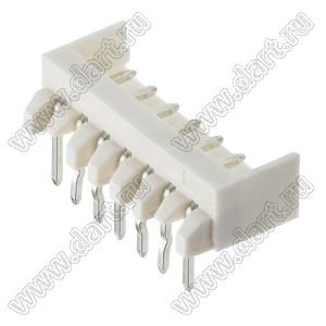 Molex Micro-Latch™ 532540770 вилка однорядная угловая на плату; шаг 2,00мм; 7-конт.; нейлон натуральный (бежевый)/латунь луженая