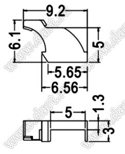 LEM-207B(B) маска световода LEM-307; нейлон-66 черный