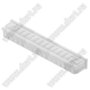 Molex Micro-Latch™ 510651500 корпус розетки однорядной на кабель; шаг 2,00мм; 15-конт.; полиэстер (белый)