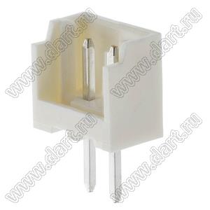 Molex Micro-Latch™ 532530270 вилка однорядная прямая на плату; шаг 2,00мм; 2-конт.; нейлон натуральный (бежевый)/латунь луженая