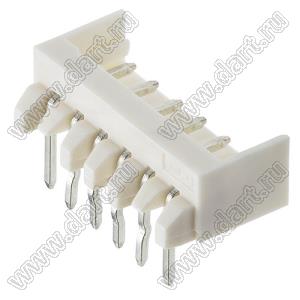 Molex Micro-Latch™ 532540670 вилка однорядная угловая на плату; шаг 2,00мм; 6-конт.; нейлон натуральный (бежевый)/латунь луженая