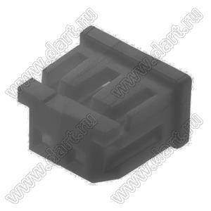 Molex Micro-Latch™ 510650201 корпус розетки однорядной на кабель; шаг 2,00мм; 2-конт.; полиэстер черный