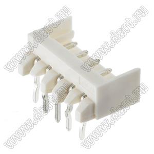 Molex Micro-Latch™ 532540570 вилка однорядная угловая на плату; шаг 2,00мм; 5-конт.; нейлон натуральный (бежевый)/латунь луженая