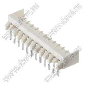 Molex Micro-Latch™ 532541270 вилка однорядная угловая на плату; шаг 2,00мм; 12-конт.; нейлон натуральный (бежевый)/латунь луженая